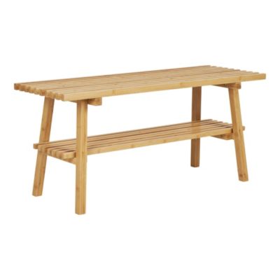 Banc en Bambou Naturel 70x28x45 cm - Élégance et Durabilité pour Votre Espace Exterieur