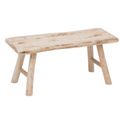 Banc en Bois naturel rendu artisanal L 70 cm