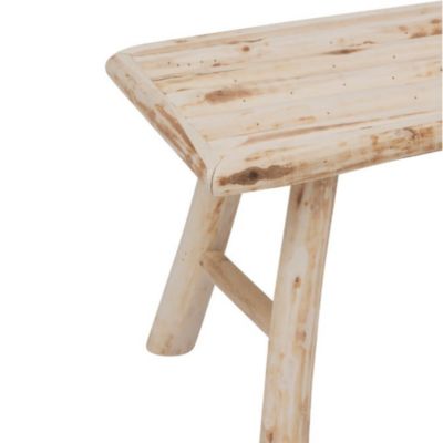 Banc en Bois naturel rendu artisanal L 70 cm