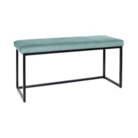 Banc en métal assise en velours Giulia