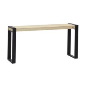 Banc en pin et métal 80 x 20 x 40 Type: Banc et banquette