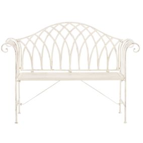 Banc Métal 130 cm Blanc MILAZZO