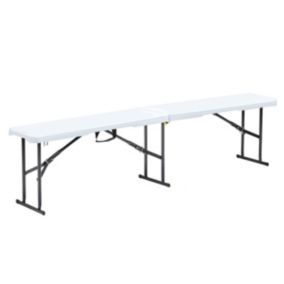 Banc pliable en résine 180 cm   Oviala