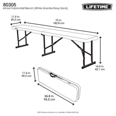 Banc Pliant en 2 Taille 1.83m LIFETIME 80305