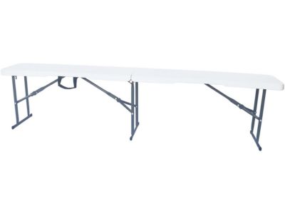 Banc pliant en métal "Foldy"  183 x 29 x 42 cm  Blanc