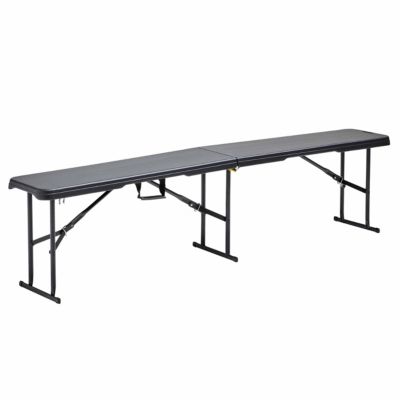Banc pliant noir 3 places 180cm  Oviala