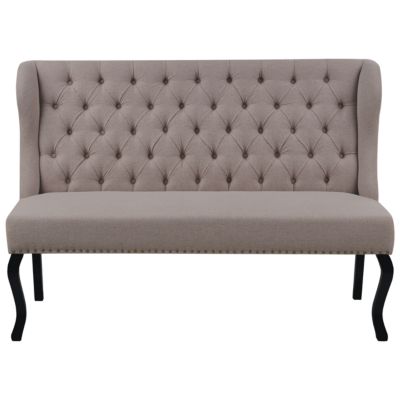 Banc rembourré TORSBY Tissu Marron clair 2 places