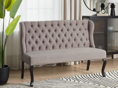 Banc rembourré TORSBY Tissu Marron clair 2 places
