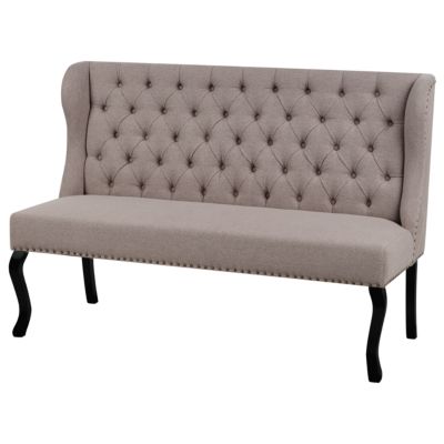 Banc rembourré TORSBY Tissu Marron clair 2 places