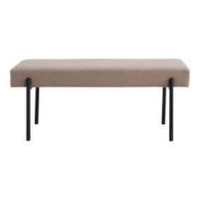 Banc Swindon, Beige, Tissu, 100x36x42,5 cm, EPIKASA