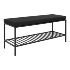 Banc Vita, Noir, Métal, 36x100x48,5 cm, EPIKASA