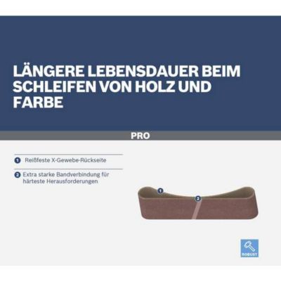 Bande abrasive 3 pcs 40 x 305 mm grain 40 pour ponceuse à bande 2608606929