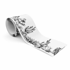 Bande Décorative auto-adhésif CACTUS Plantes Nature Pour Salon 10cm x 300cm