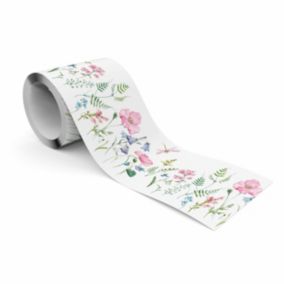 Bande Décorative auto-adhésif Pour Chambre FLEURS 10cm x 300cm