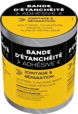 Bande d'étanchéité bitumeuse adhésive gris aluminium 5 m x 15 cm, Soprema