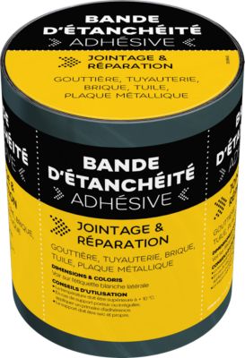 Bande d'étanchéité bitumeuse adhésive gris ardoise 5 m x 15 cm, Soprema