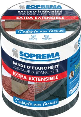 Bande d'étanchéité Extensible Soprema ardoise 15cm x 5m, ép. 1.6mm