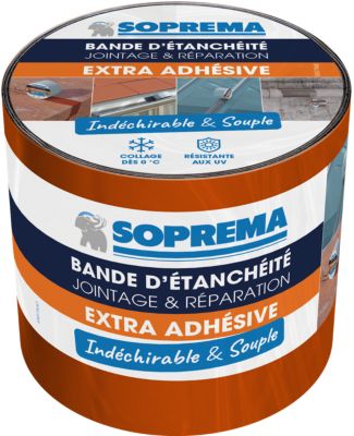 Bande d'étanchéité Extra Auto-adhésive 5x0,10m Terre cuite Soprema