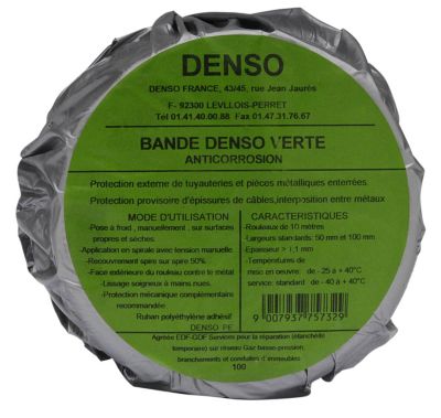 Bande d'étanchéité DENSO verte 50mmx10m - GEB - 818101