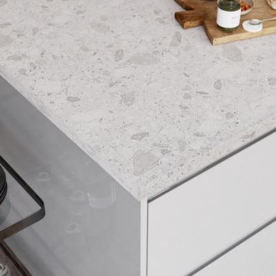 Bande de chant décor ceppo gris GoodHome Berberis L.300 x l.4,2 cm