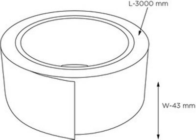 Bande de chant décor oxyde GoodHome Kabsa L. 300 cm x l. 42 mm
