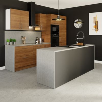 Bande de chant pour joue de finition GoodHome Chia chêne fumé Ep. 0.53 mm x L. 10 m