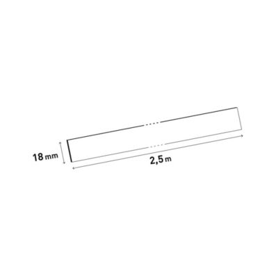Bande de chant thermocollante effet bois blanc 18 mm L. 2,5 m
