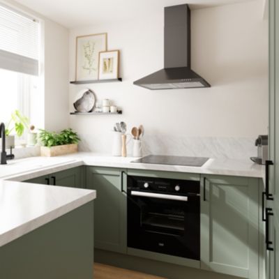 Bande de chant vert sauge GoodHome Ash L. 300 cm x l. 42 mm