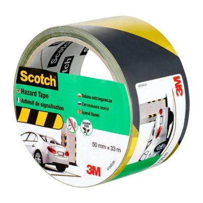 Bande de marquage Scotch noir et jaune, 50 mm x 33 m x 0,15 mm