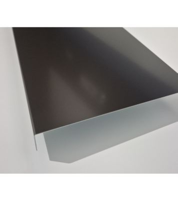 Bande de rive Marron, RAL 1247 Sat, épaisseur 1 mm, 1 pli retour 2cm , Largeur  6 cm , Longueur 140 cm