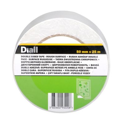 Bande double face 50 mm x 25 m, surface rugueuse