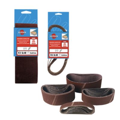 bande ponceuse portative 100x620 gr 80 - 100.620.080 - leman