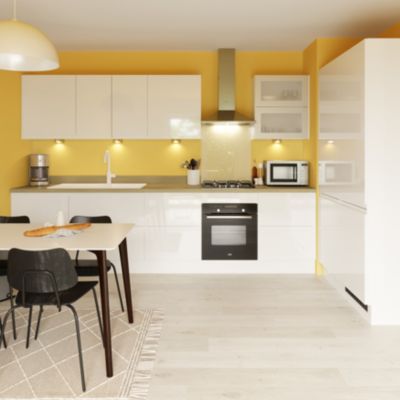 Bandeau de four Garcinia blanc l. 59,7 cm x H. 11,5 cm GoodHome
