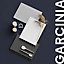 Bandeau de four GoodHome Garcinia gris clair brillant l. 59.7 cm x H. 5.8 cm