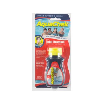 Bandelettes test eau piscine AQUACHEK analyse Brome/pH/TH - x 50
