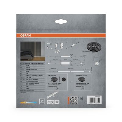Bandes LED OSRAM Flex Acoustic Noires H13mm Kit de Démarrage