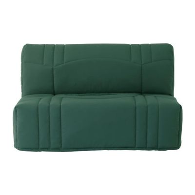 Banquette 2 places BZ DREAM - Tissu 100% Coton vert foret - Couchage 140x190 cm - L145 x P100 x H90 cm