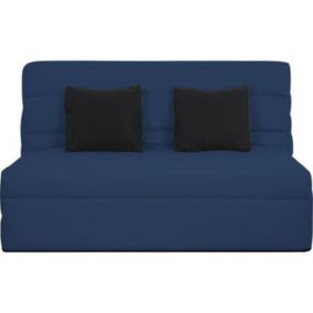 Banquette BZ 2 places - DUNLOPILLO - ReVEUR - Matelas Slyde 13 cm - Bleu