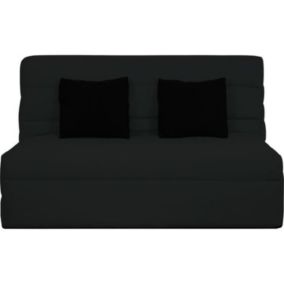 Banquette BZ 2 places - DUNLOPILLO - ReVEUR - Matelas Slyde 188 x 138 - Pearl noir