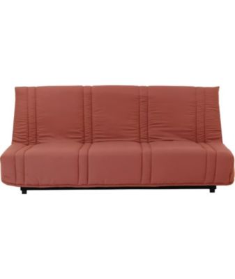 Banquette clic clac 3 places - Terracotta - 100% coton - L 193 x P 92 cm - LENA