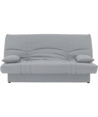 Banquette clic clac 3 places - Tissu gris clair - Style Contemporain - L 190 x P92 cm - DREAM