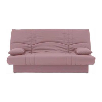 Banquette clic-clac DREAM 3 places tissu rose L 190 P 92 cm Matelas 13 cm