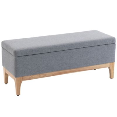 Banquette coffre de rangement 2 en 1 style scandinave dim. 110L x 39l x ...