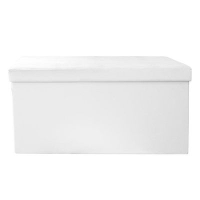 Banquette Coffre Pliable Design "Alana" 76cm Blanc