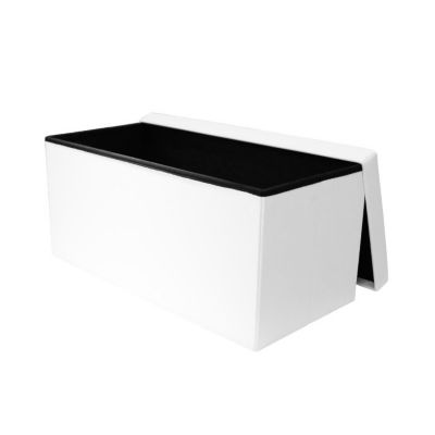 Banquette Coffre Pliable Design "Alana" 76cm Blanc