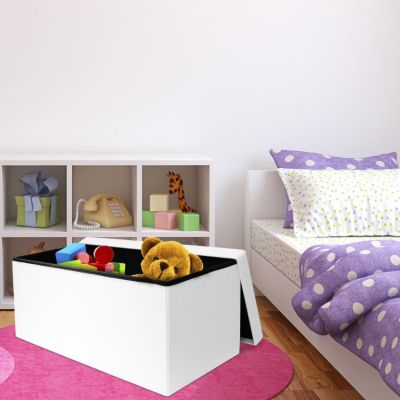 Banquette Coffre Pliable Design "Alana" 76cm Blanc