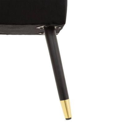 Banquette "Salome" noir - velours - Atmosphera