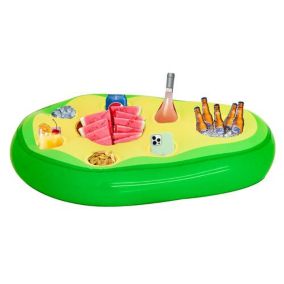 Bar Flottant Gonflable pour Piscine avec Porte-Gobelet - Plateau Gonflable avec 8 Trous - Accessoire de Vacances Plage Piscine