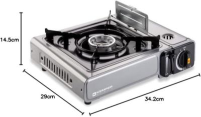 Barbecue 2 en 1 avec rechaud gaz 2200W plaque grill et 8 cartouches