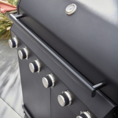 Barbecue à gaz GoodHome Praden noir 6 brûleurs 16 personnes